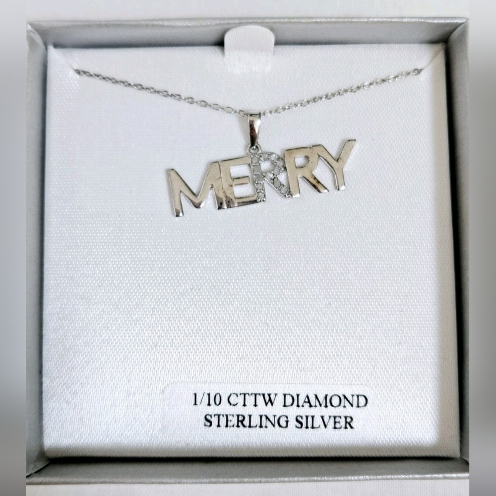 Macy's Sterling Silver 'Merry' Necklace